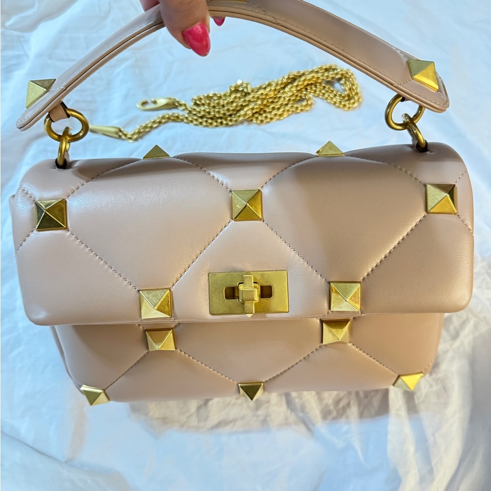 Valentino Garavani Elegant Handbag with Gold Accents